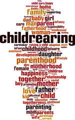 Obraz premium Childrearing word cloud