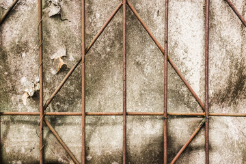 Abstract grunge background with metal grille