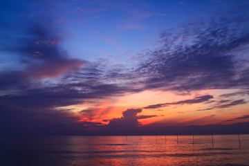 Beautiful sky at twilight time