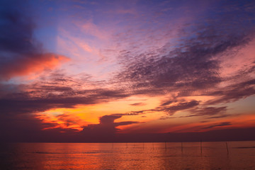 Beautiful sky at twilight time