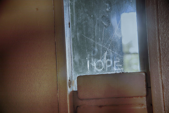 Hope in prison door