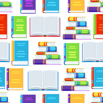 Seamless pattern with books.
