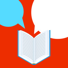 Background with open book.