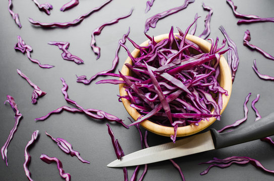 Chopped Red Cabbage Salad