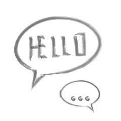Speech bubbles with 
