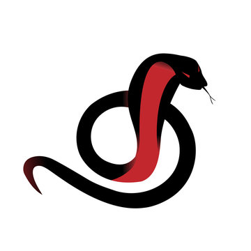 snake silhouette curled up in the ring