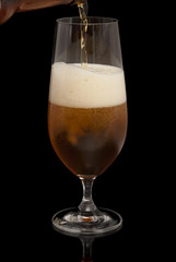 beer being poured