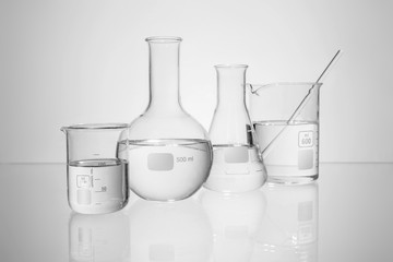 Science and medical glassware and test tube, Chemical laboratory