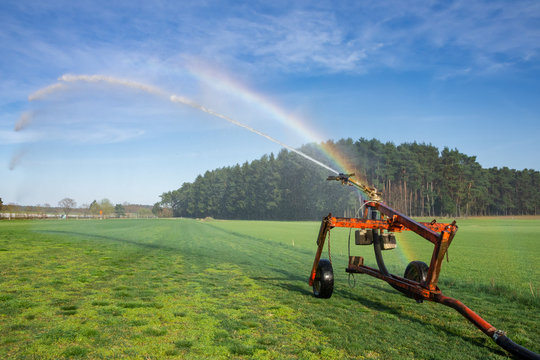 Watering a field