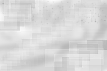 Technological rectangles on  bright gray abstract background. Space.