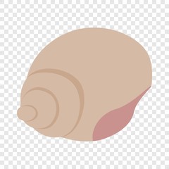 Shell isometric icon 3d on a transparent background vector illustration