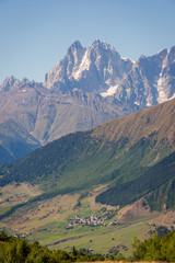 Obraz premium Scenic mountains in Mestia, Georgia