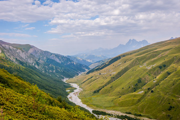 Fototapeta premium Scenic mountains in Svaneti, Georgia
