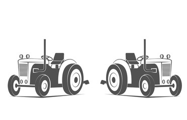 Tractor vintage farmer logo elements design