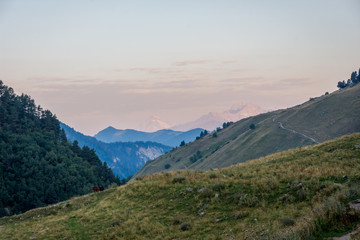 Scenic mountains in Svaneti, Georgia