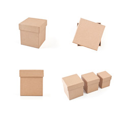 Set of cardboard boxes for packaging