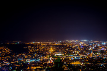 Tbilisi from above at night, Georgia