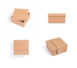 Set of cardboard boxes for packaging