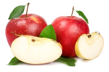 Red Apples isolated on white