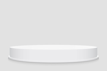 Creative vector illustration of 3d round stage podium set isolated on transparent background. Art design pedestal, platform. stage, scene. Abstract concept graphic collection element