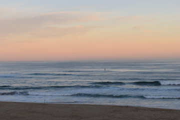 Fototapeta premium Beautiful beach in Wilderness at sunset in South Africa