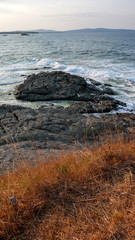 Amazing Sunset Seascape of the coastline of Lozenets, Burgas region, Bulgaria