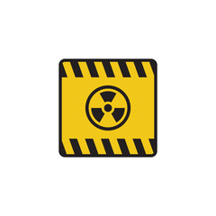 Obraz premium Radiation nuclear danger sign symbol vector