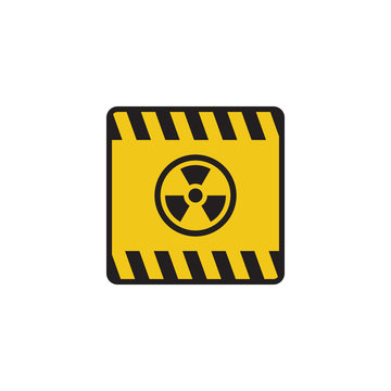 Radiation nuclear danger sign symbol vector