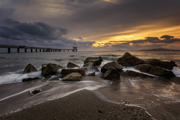 Obraz premium Sunrise at the Black Sea coast/ Sunrise