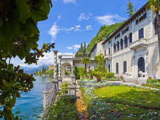 Historischer Park der Villa Monastero am Comer See