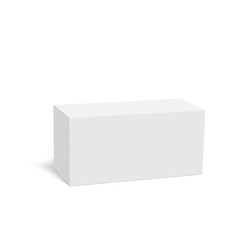 Blank paper or cardboard box template. Vector illustration.