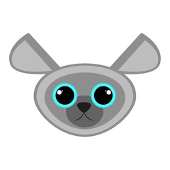 Isolated cute cat avatar