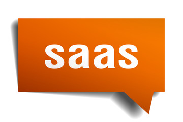 saas orange 3d speech bubble