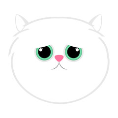 Isolated cute cat avatar
