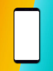 Creative vector illustration of mobile phone isolated on background. Art design mockup template. Abstract concept graphic element cellphone with edge side style shiny layer