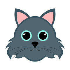 Isolated cute cat avatar
