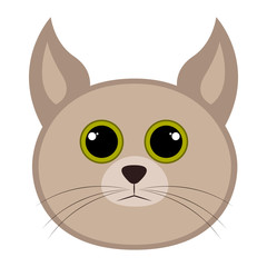 Isolated cute cat avatar