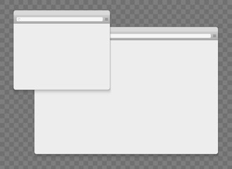Creative vector illustration of open internet browser isolated on background. Art design window, frame search template. Abstract concept graphic blank web page element for pc, tablet and mobile phone