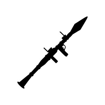 Rocket propelled grenade launcher icon.  Illustration