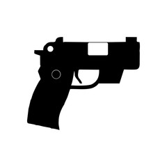 Handgun pistol icon.  Illustration