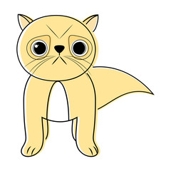 Cute cat icon sketch