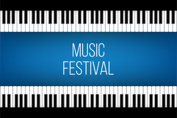 Fototapeta premium Creative vector illustration of piano keys. Art design jazz live concert music background. Abstract concept graphic element. Poster, flyer, leaflet or invitation template