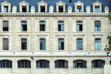 Facade of the building with windows.