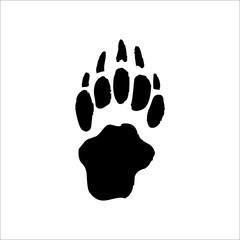 Badger footprints icon. Vector Illustration