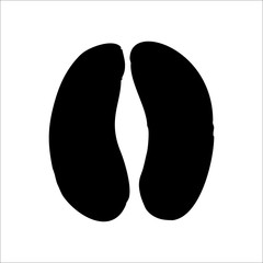 Bison footprints icon. Vector Illustration
