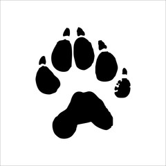Wolverine footprints icon. Vector Illustration
