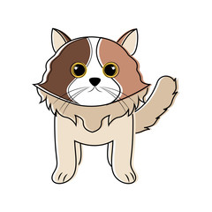 Cute cat icon sketch