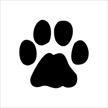 Bobcat footprints icon. Vector Illustration