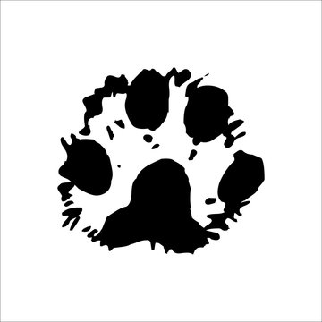 recommend clip art: Lynx footprints icon. Vector Illustration