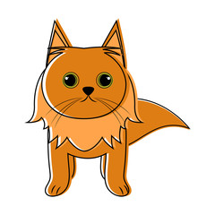 Cute cat icon sketch